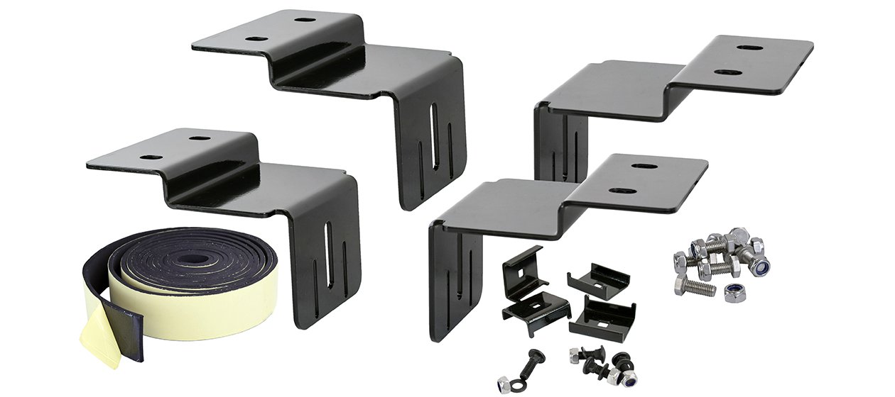 Bow tonneau cover no-drill rail mounting