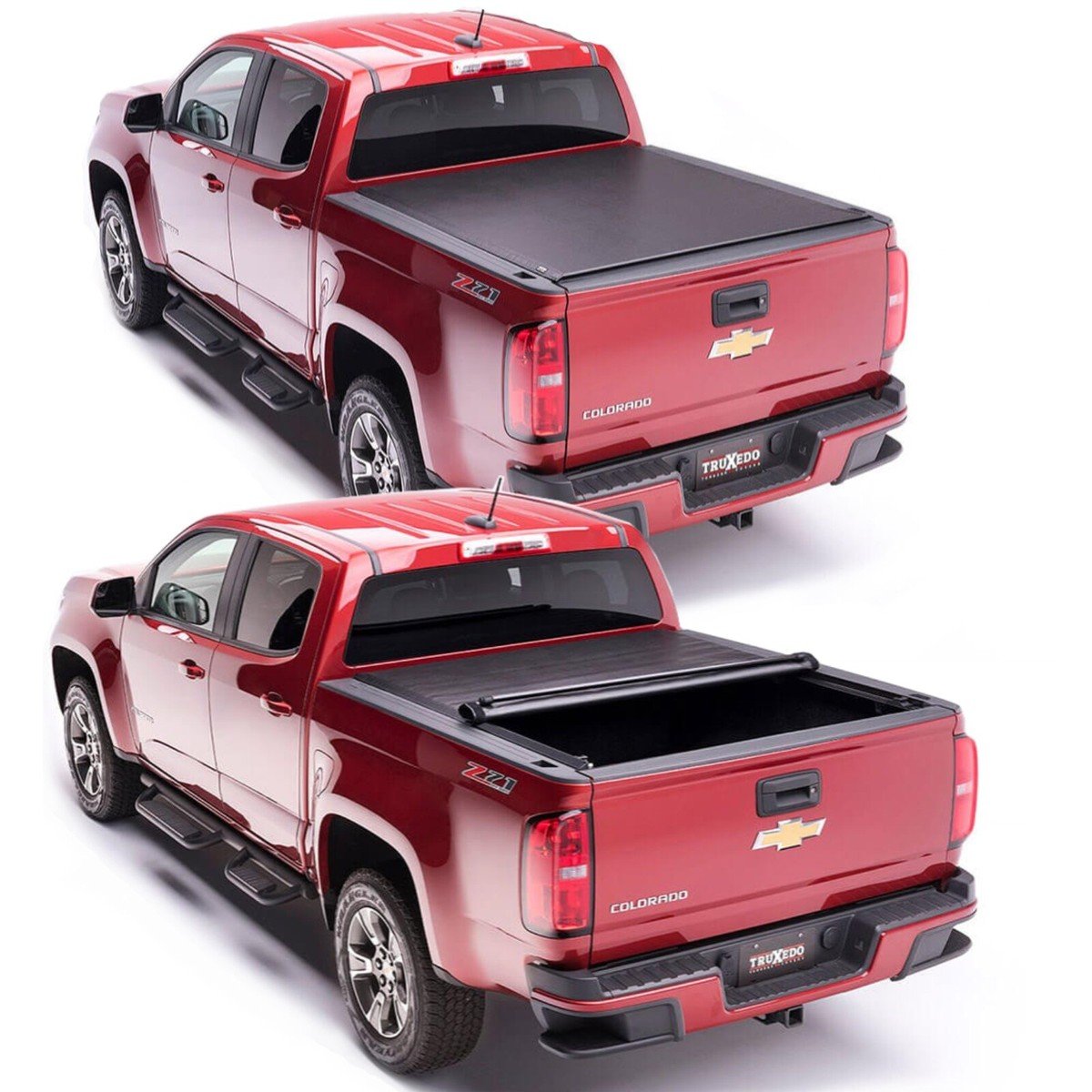 Bow low profile hard tonneau cover closed on a Chevy Colorado